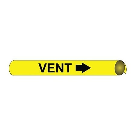 Nmc Pipemarker Strap-On, Vent B/Y, Fits 8"-1 G4109